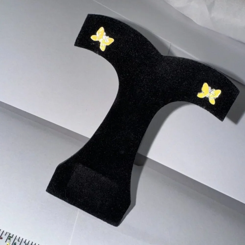 Yellow Butterfly Post Earrings